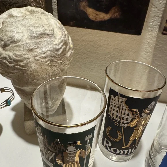 Libbey "Cities of the World" highball glasses London, Rome, Athens - Picture 5 of 6